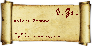 Volent Zsanna névjegykártya